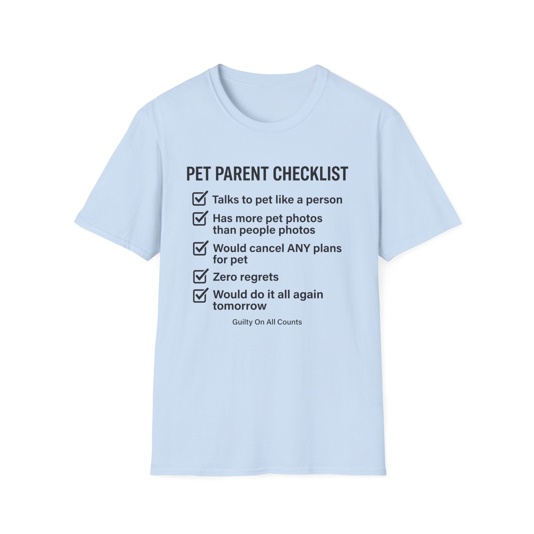 Pet Parent Checklist T-Shirt