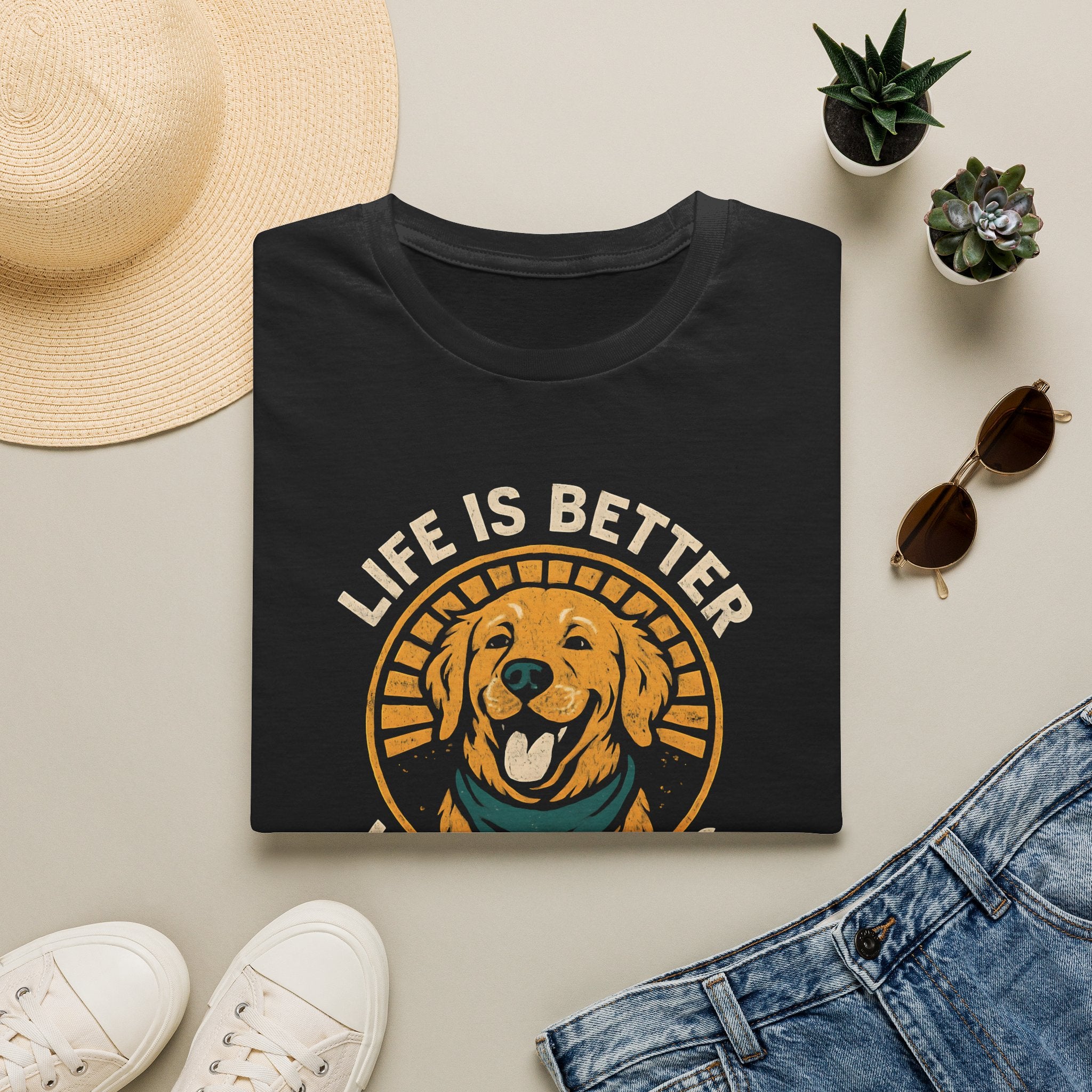 Golden Retriever Logo T-Shirt