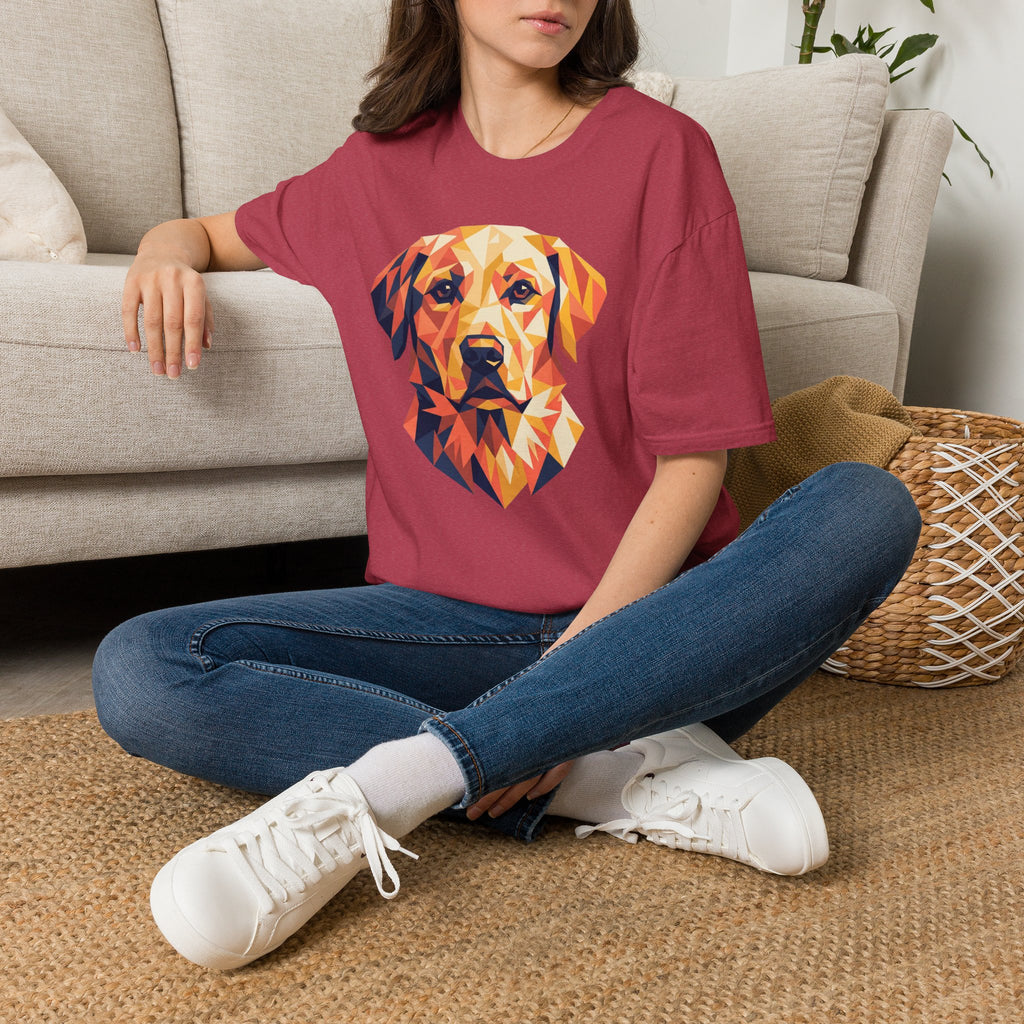 Geometric Golden Retriever T-Shirt