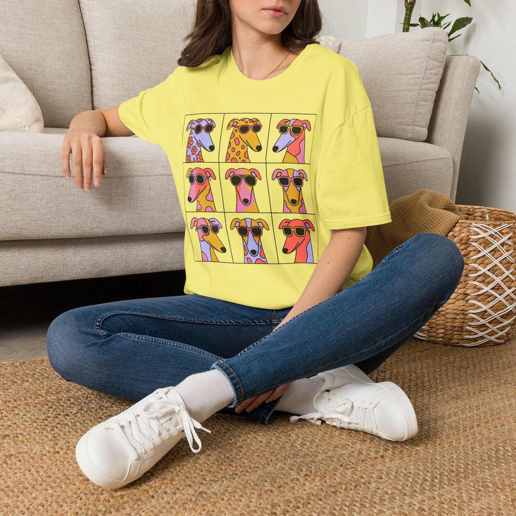 Grey Hound Pop Art T-Shirt
