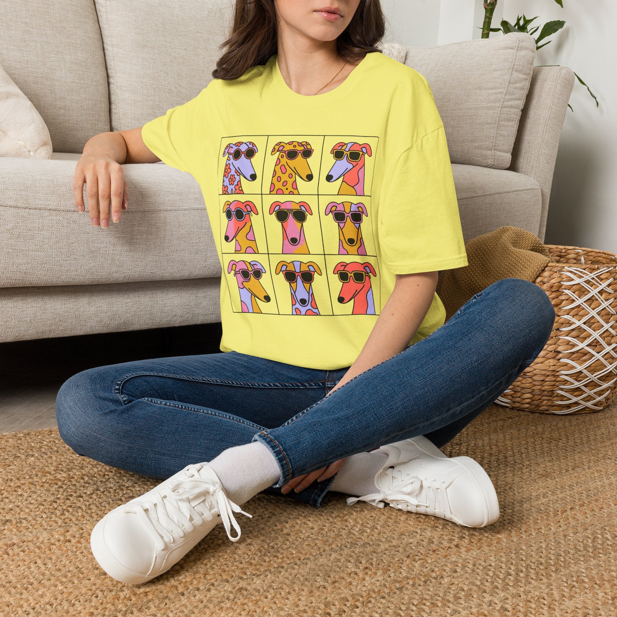 Grey Hound Pop Art T-Shirt
