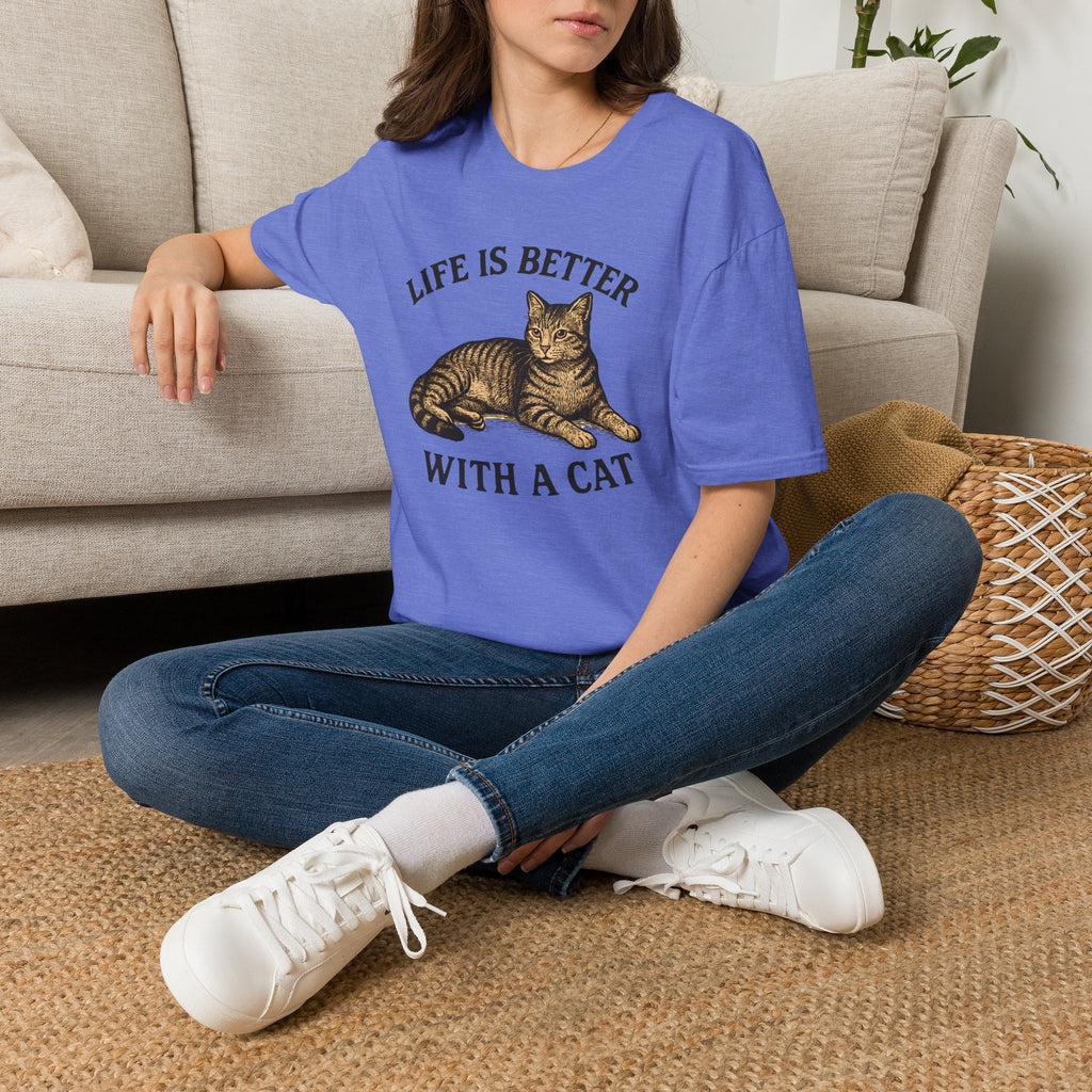 Cat With Slogan T-Shirt