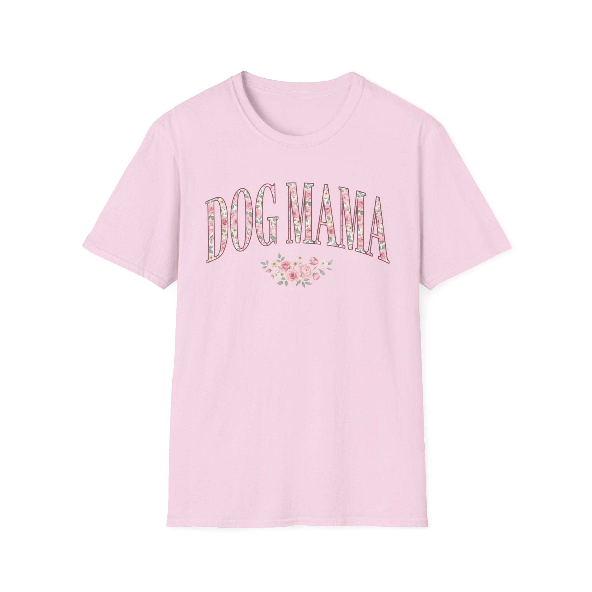 Dog Mama Pink Roses T-Shirt