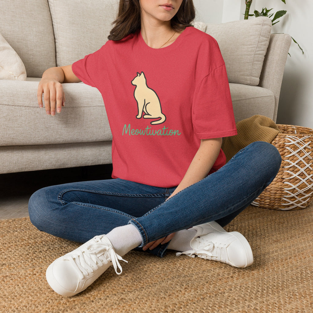 Meowtivation Cat Illustration T-Shirt