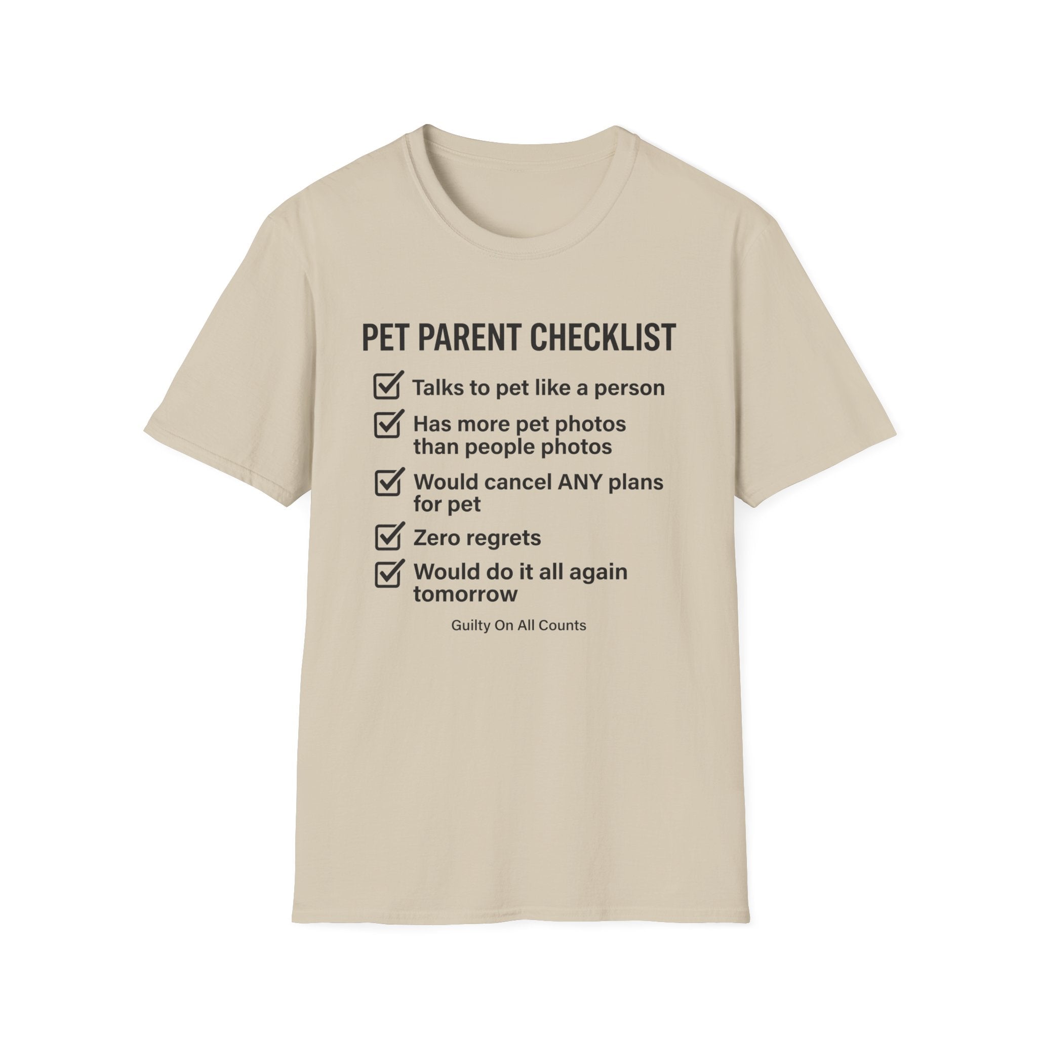 Pet Parent Checklist T-Shirt