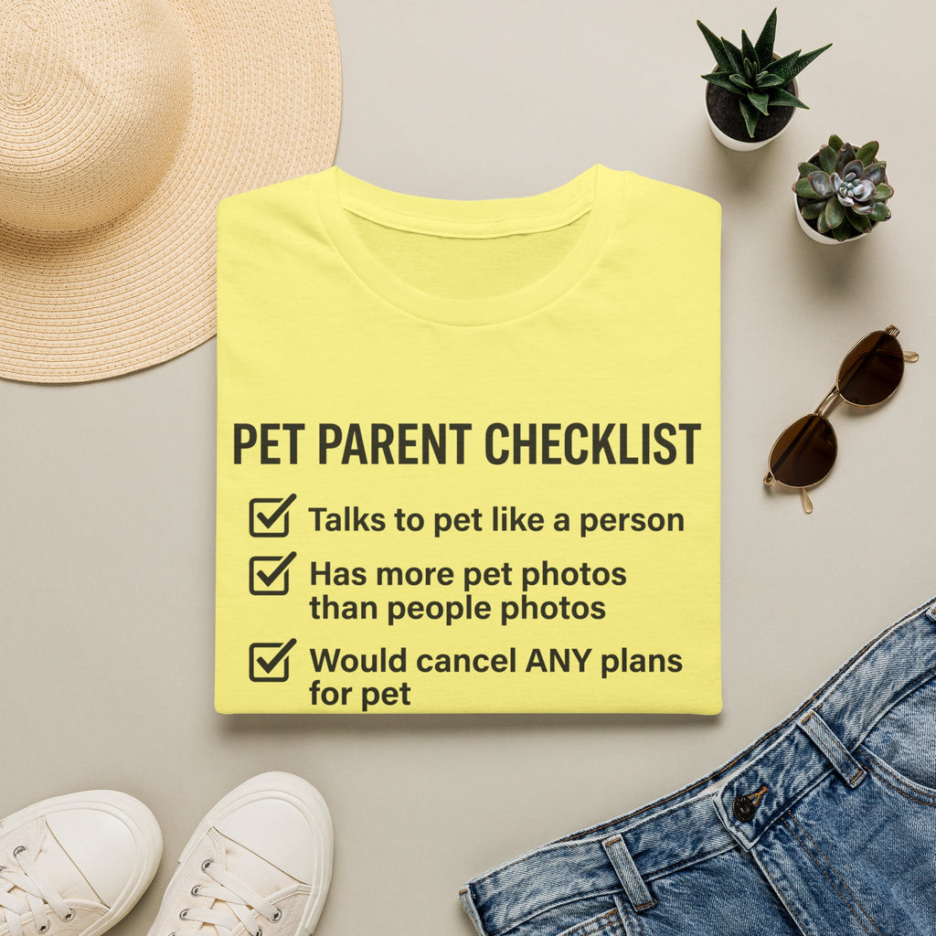 Pet Parent Checklist T-Shirt