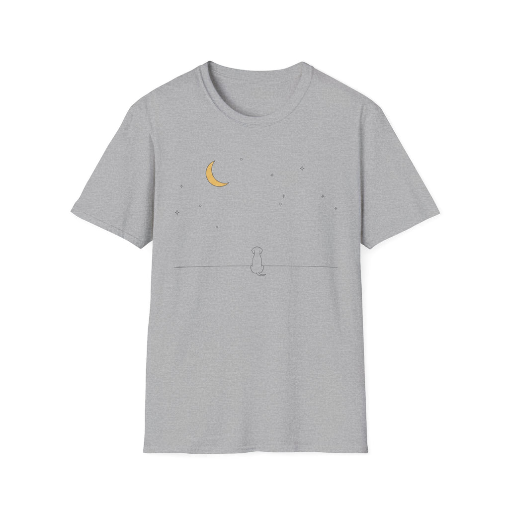 Moon Stars And Dog T-Shirt
