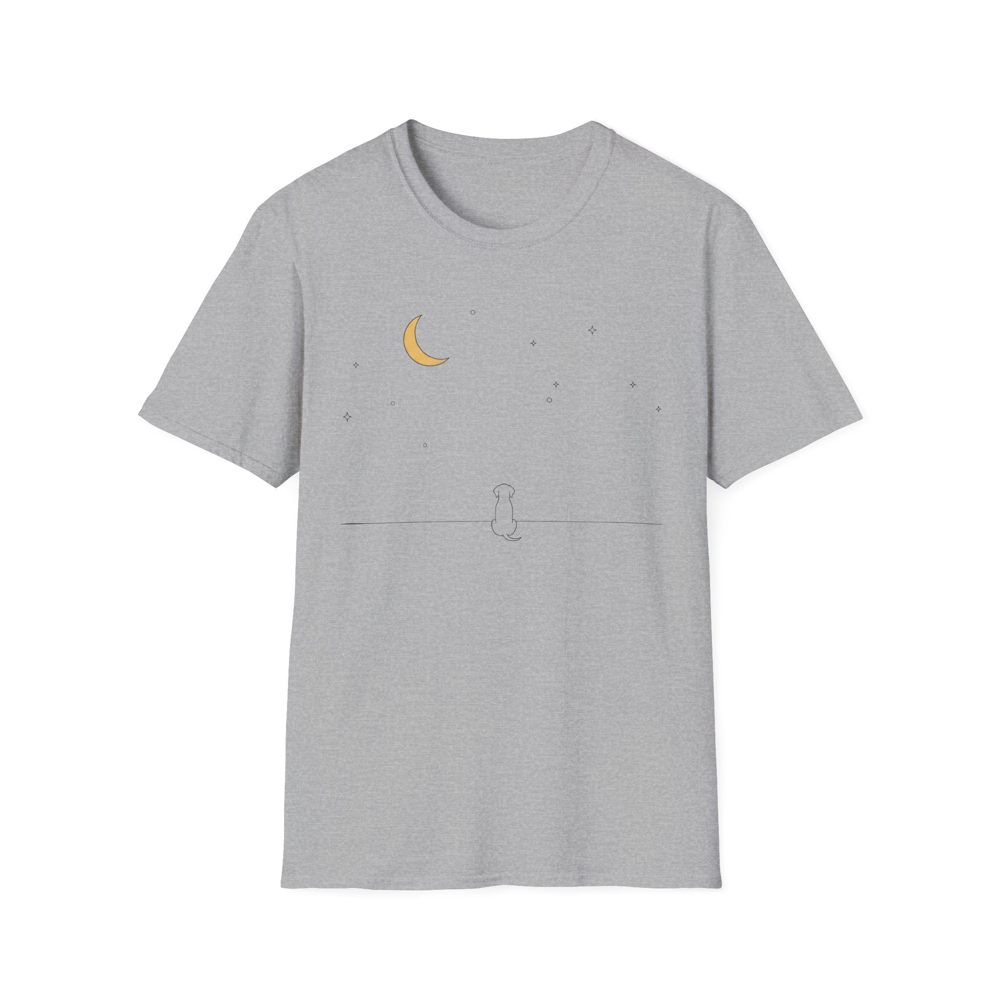 Moon Stars And Dog T-Shirt