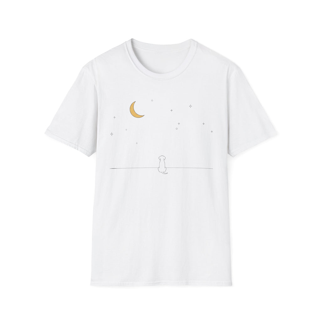 Moon Stars And Dog T-Shirt