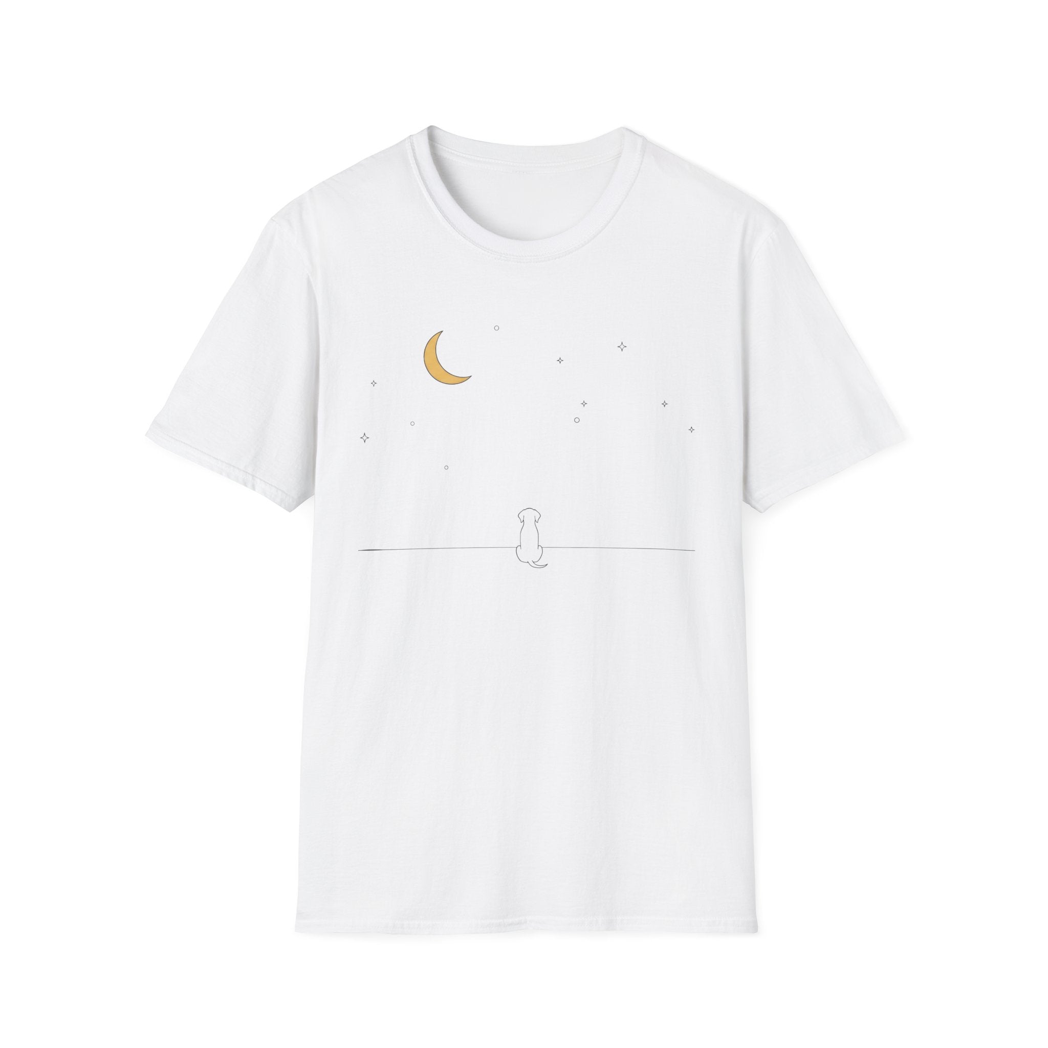 Moon Stars And Dog T-Shirt