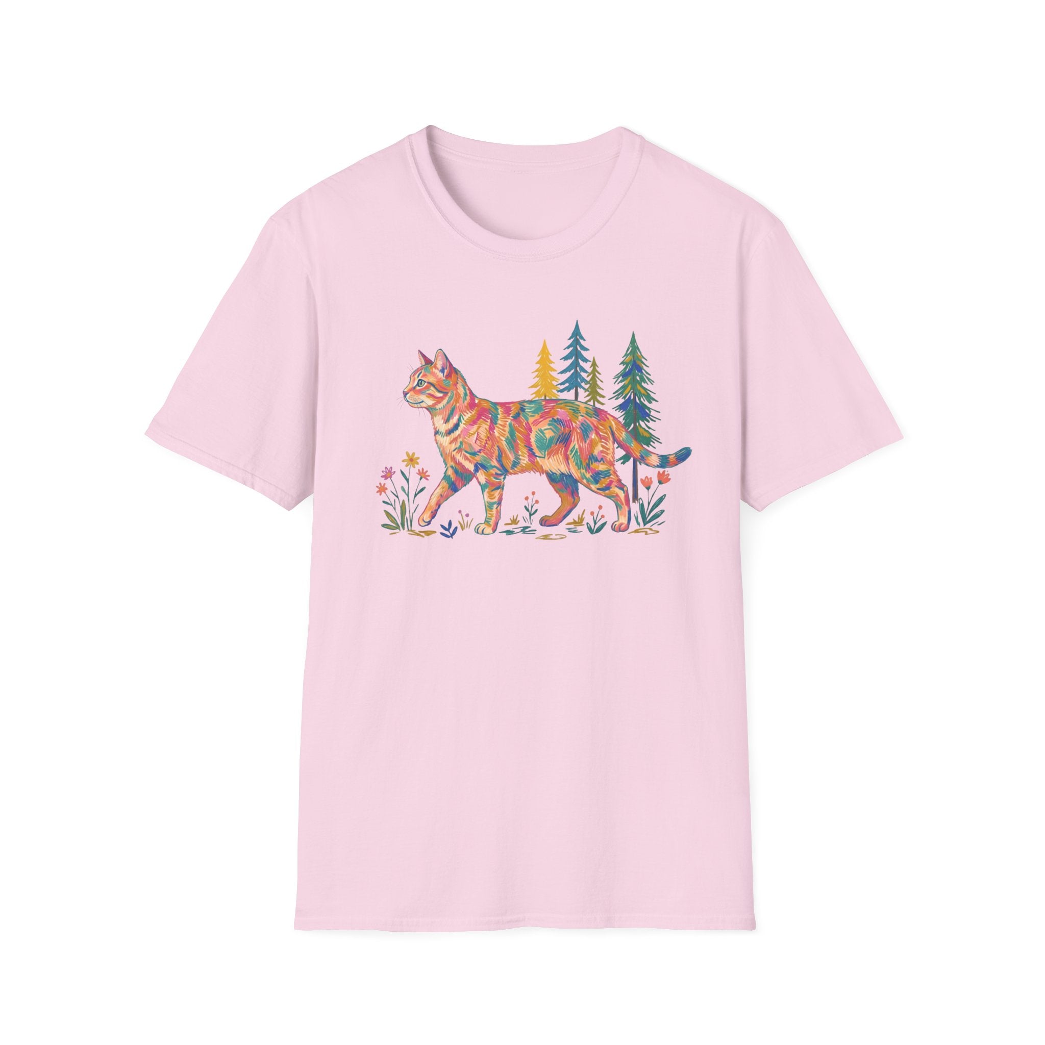 Multi Color Cat T-Shirt