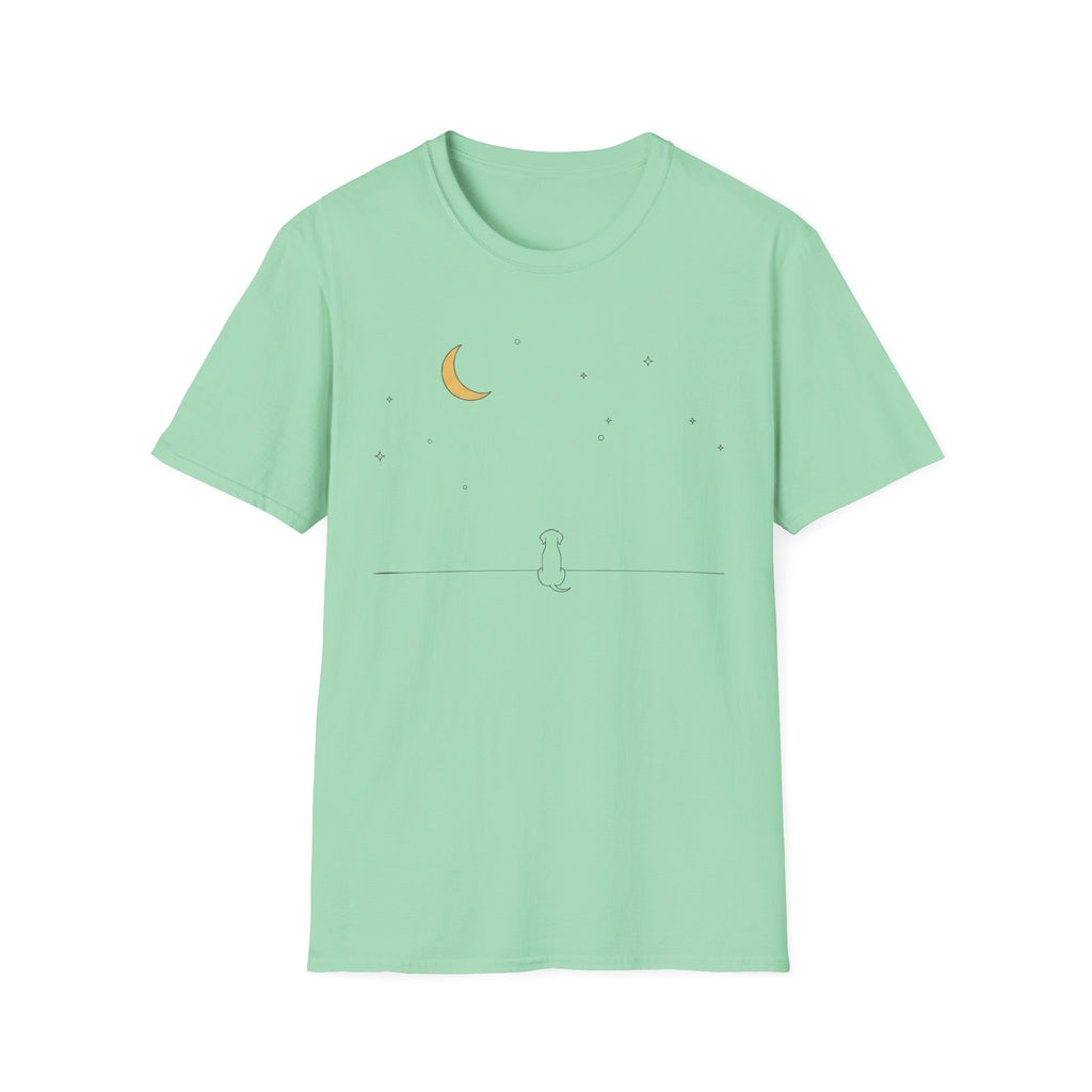 Moon Stars And Dog T-Shirt