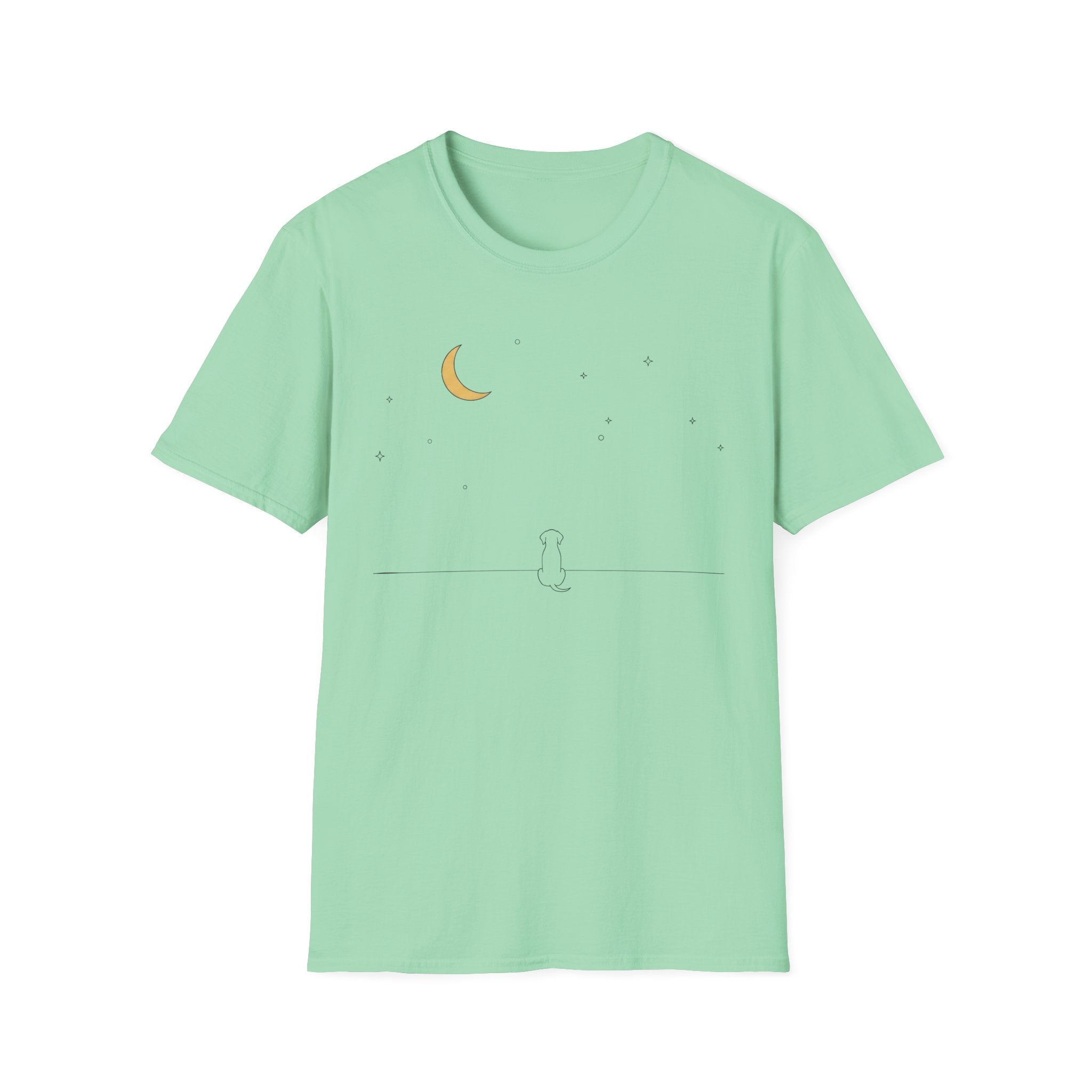 Moon Stars And Dog T-Shirt