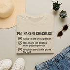 Pet Parent Checklist T-Shirt