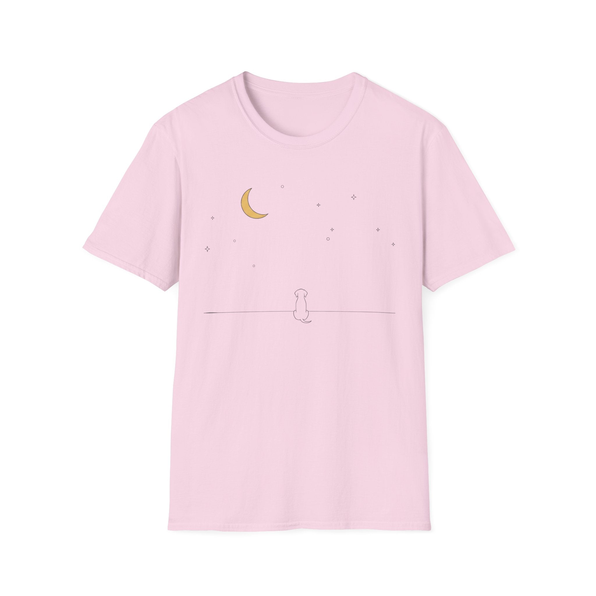 Moon Stars And Dog T-Shirt