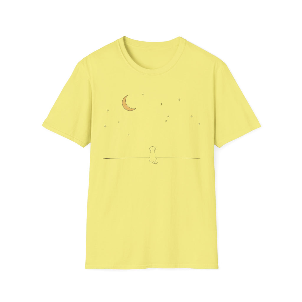 Moon Stars And Dog T-Shirt