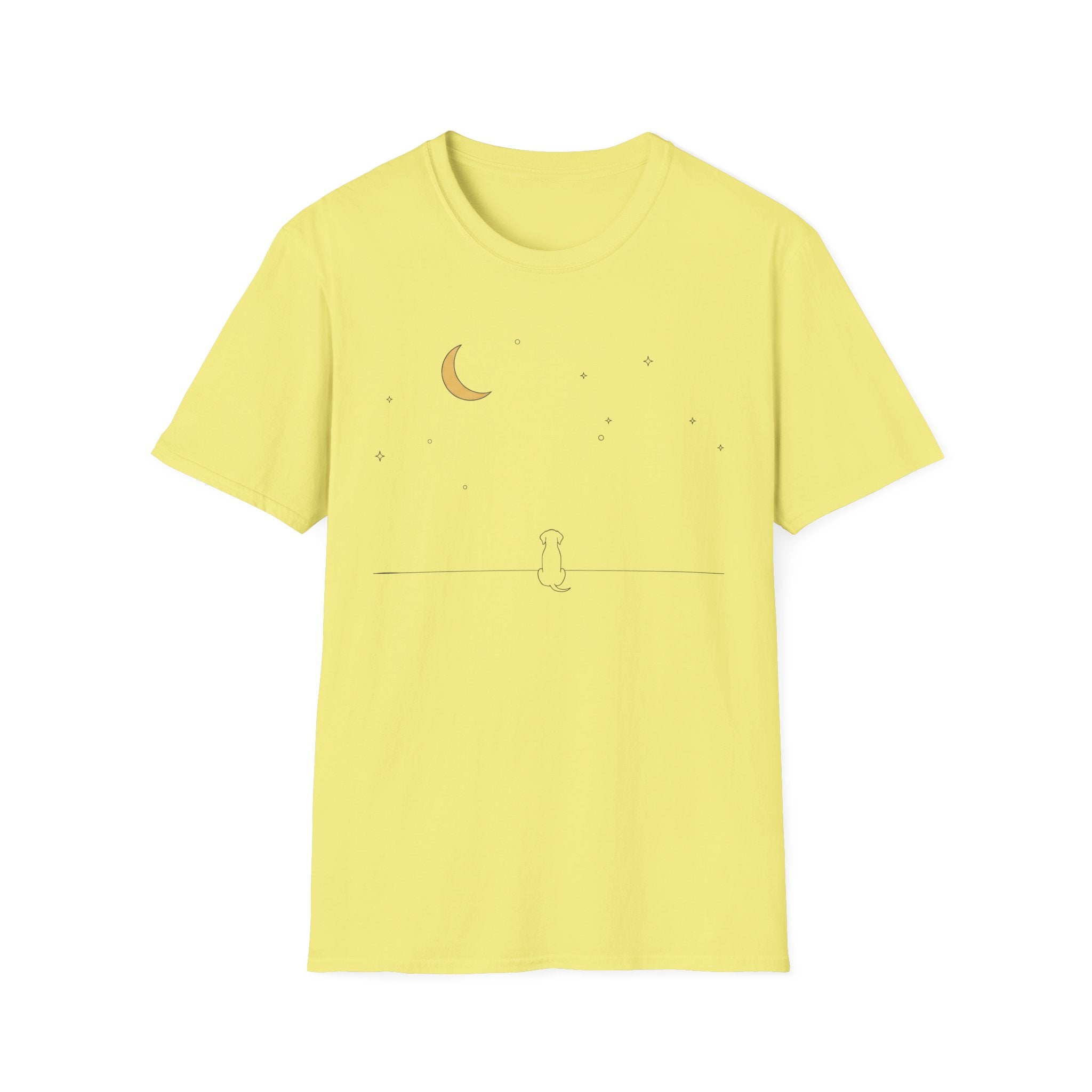 Moon Stars And Dog T-Shirt