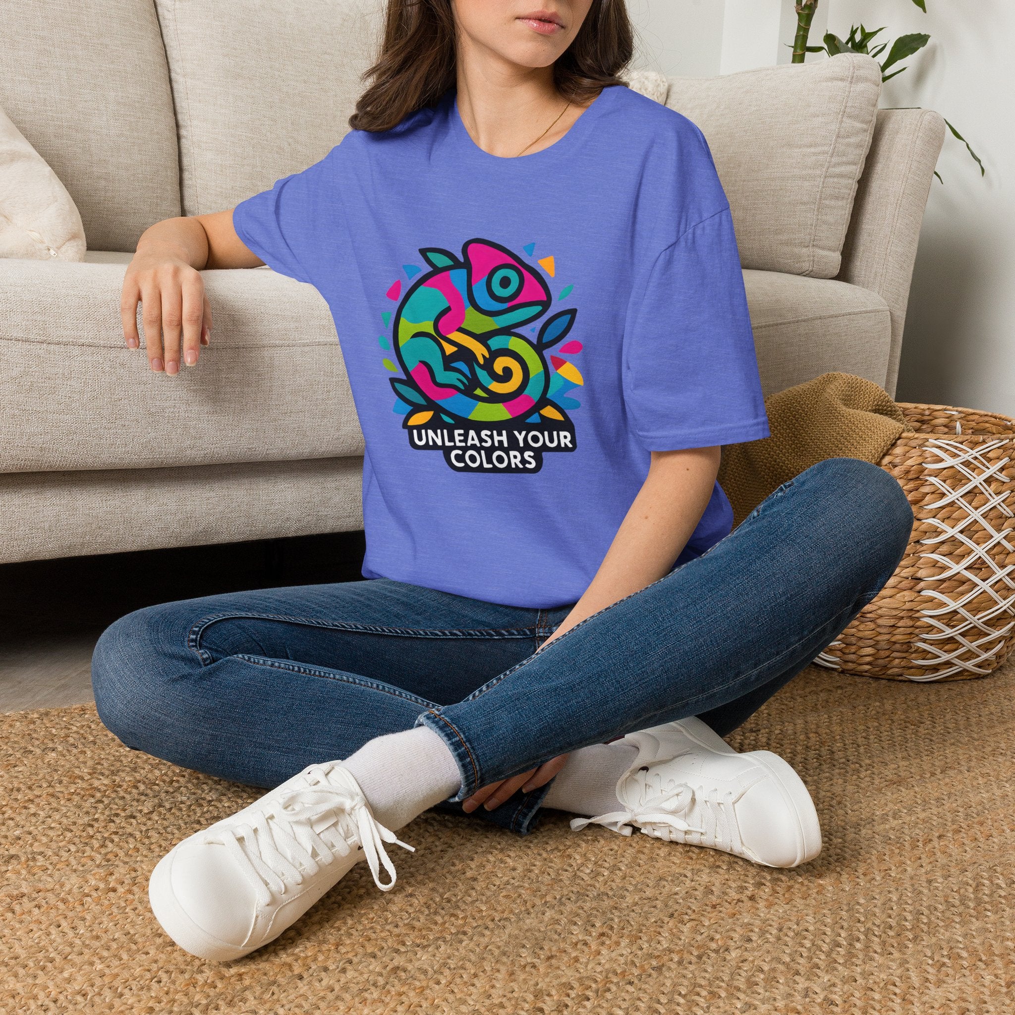 Colorful Chameleon Logo T-Shirt