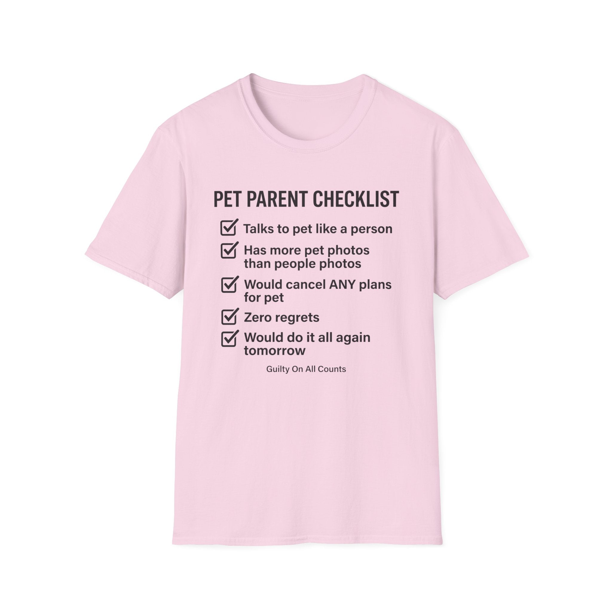 Pet Parent Checklist T-Shirt