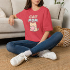 Cat Mom with Heart T-Shirt