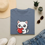 Cute Cat with Heart T-Shirt