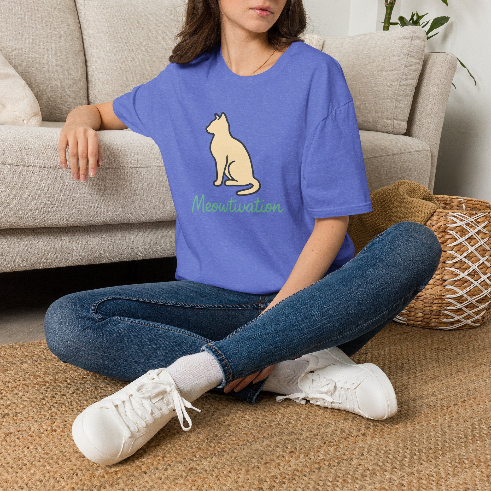 Meowtivation Cat Illustration T-Shirt