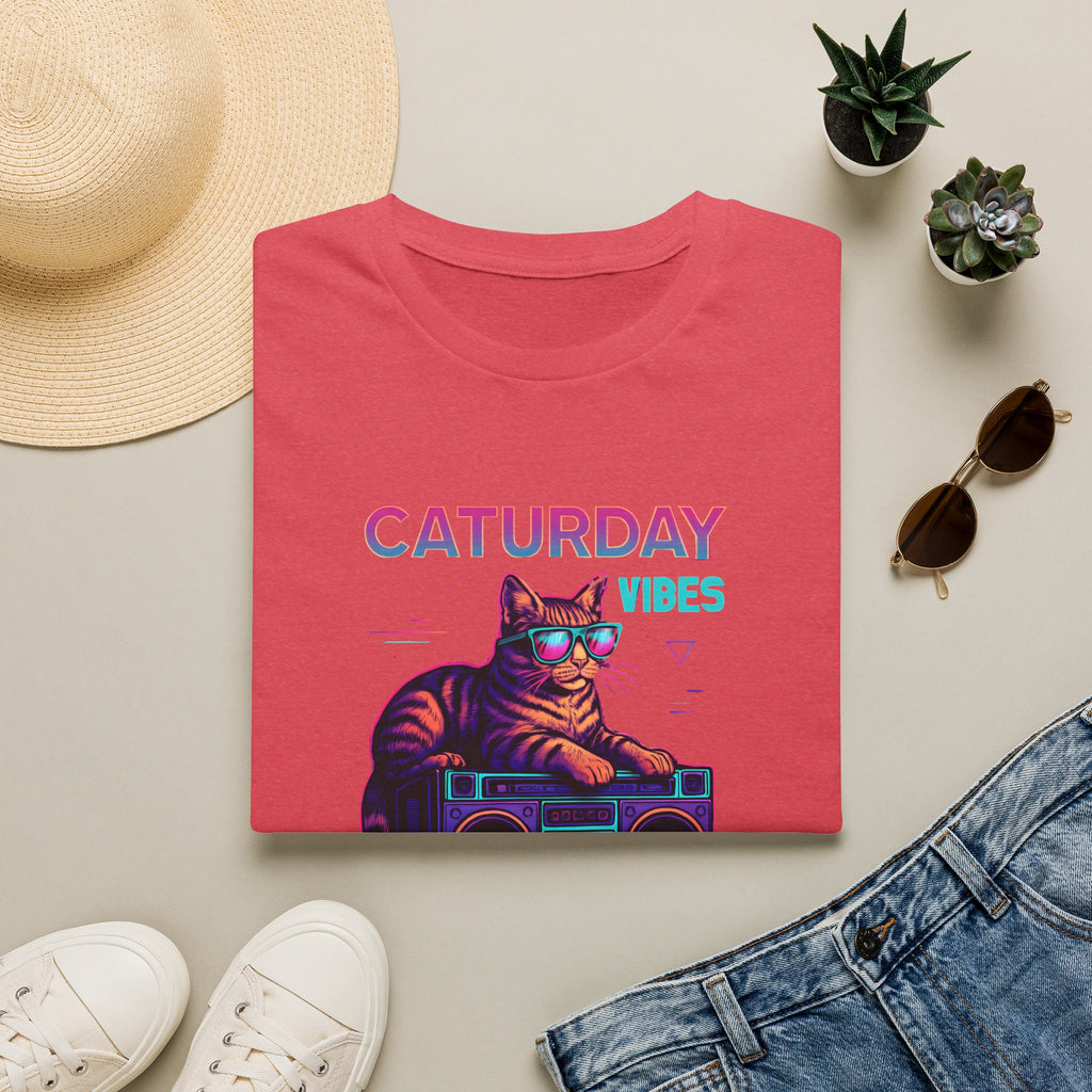 Neon cat boombox vibes T-Shirt