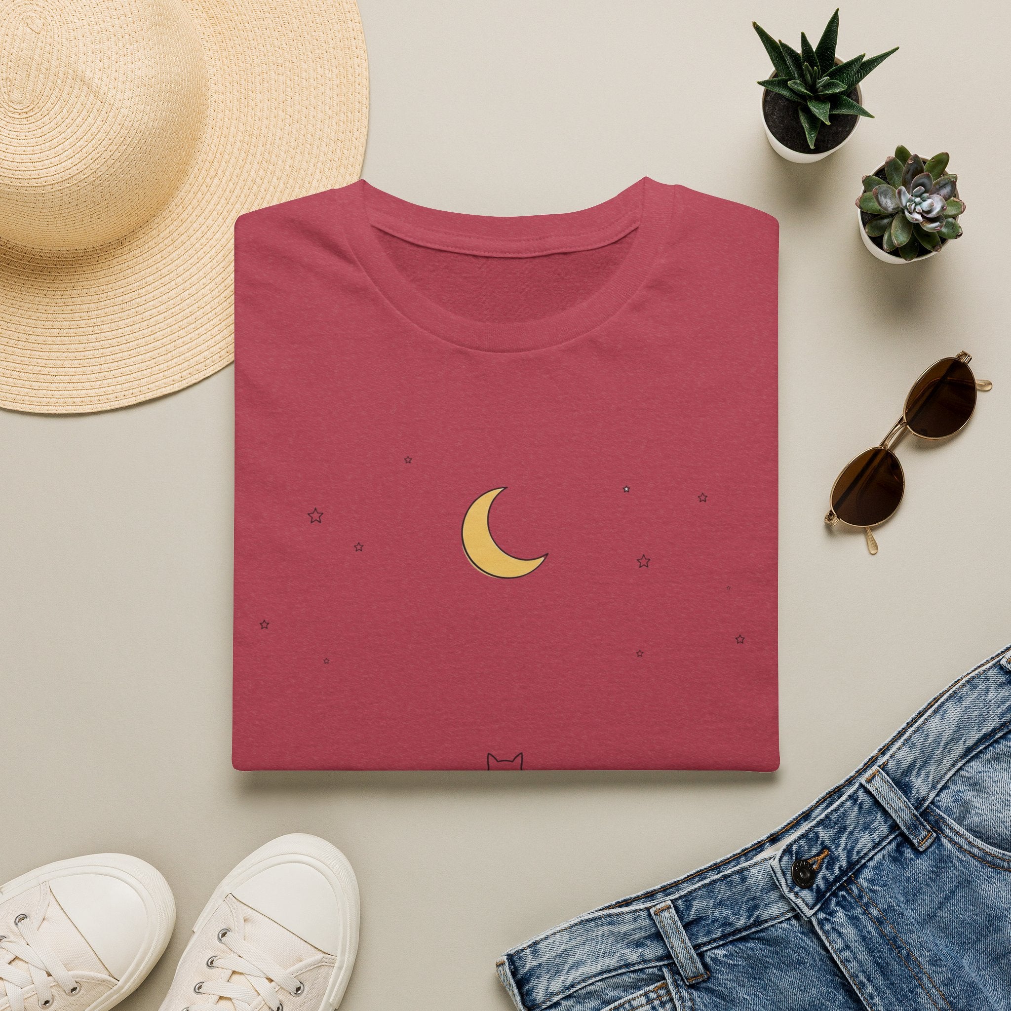 Moon Stars And Cat T-Shirt