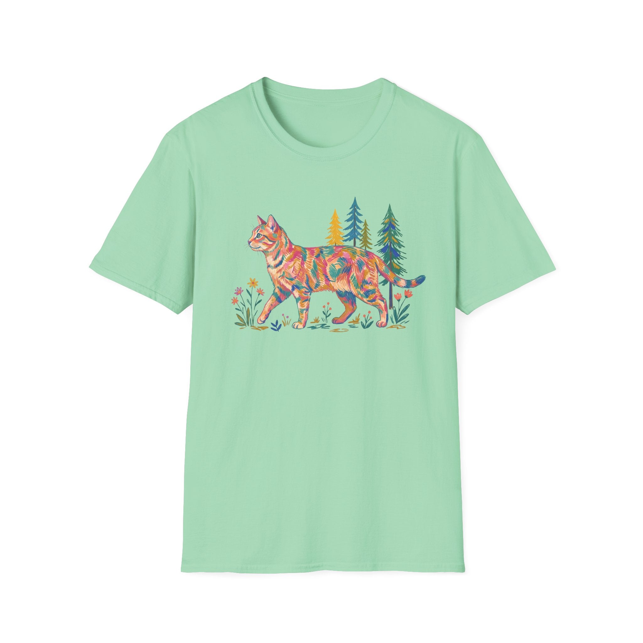 Multi Color Cat T-Shirt