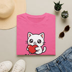 Cute Cat with Heart T-Shirt