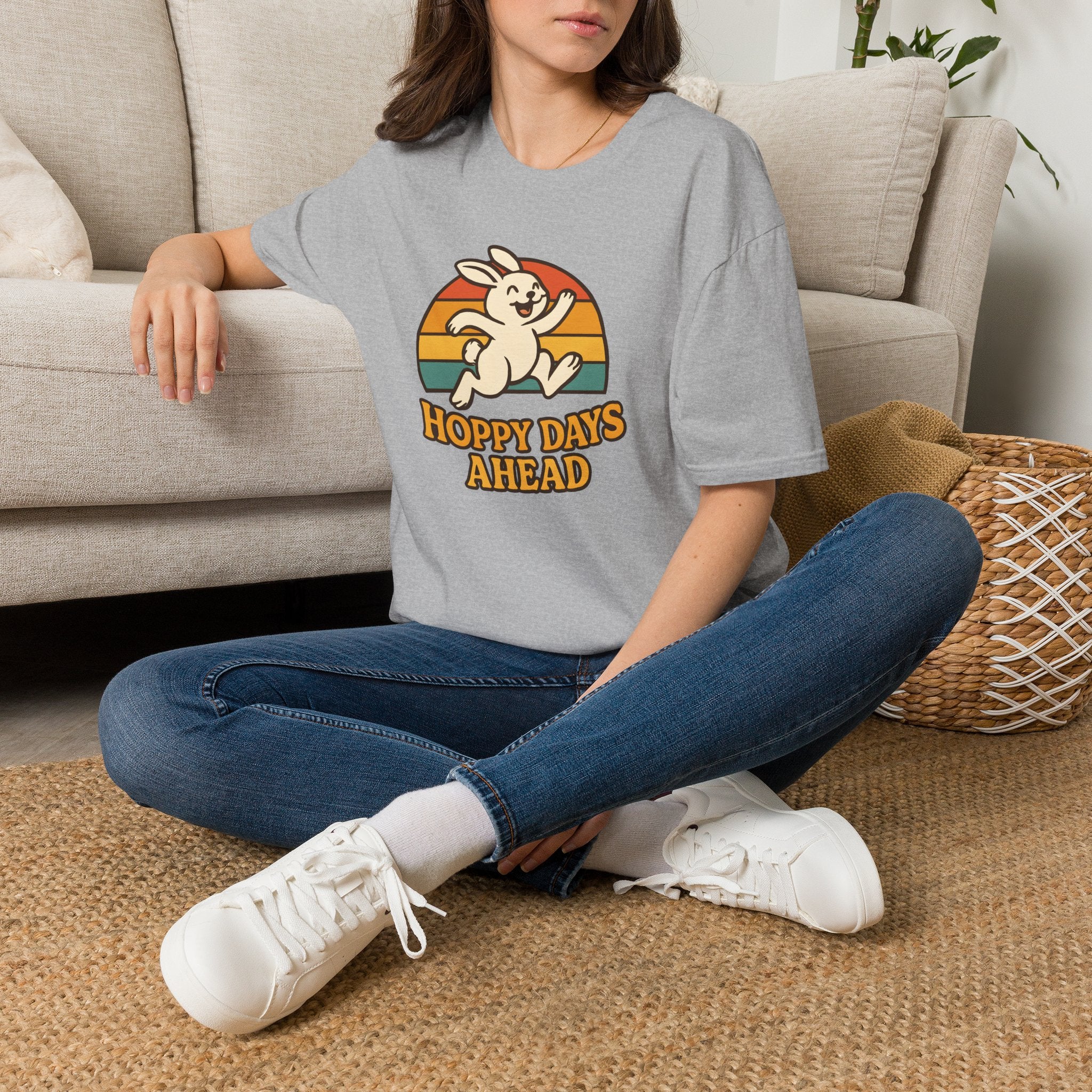 Happy Bunny Running T-Shirt