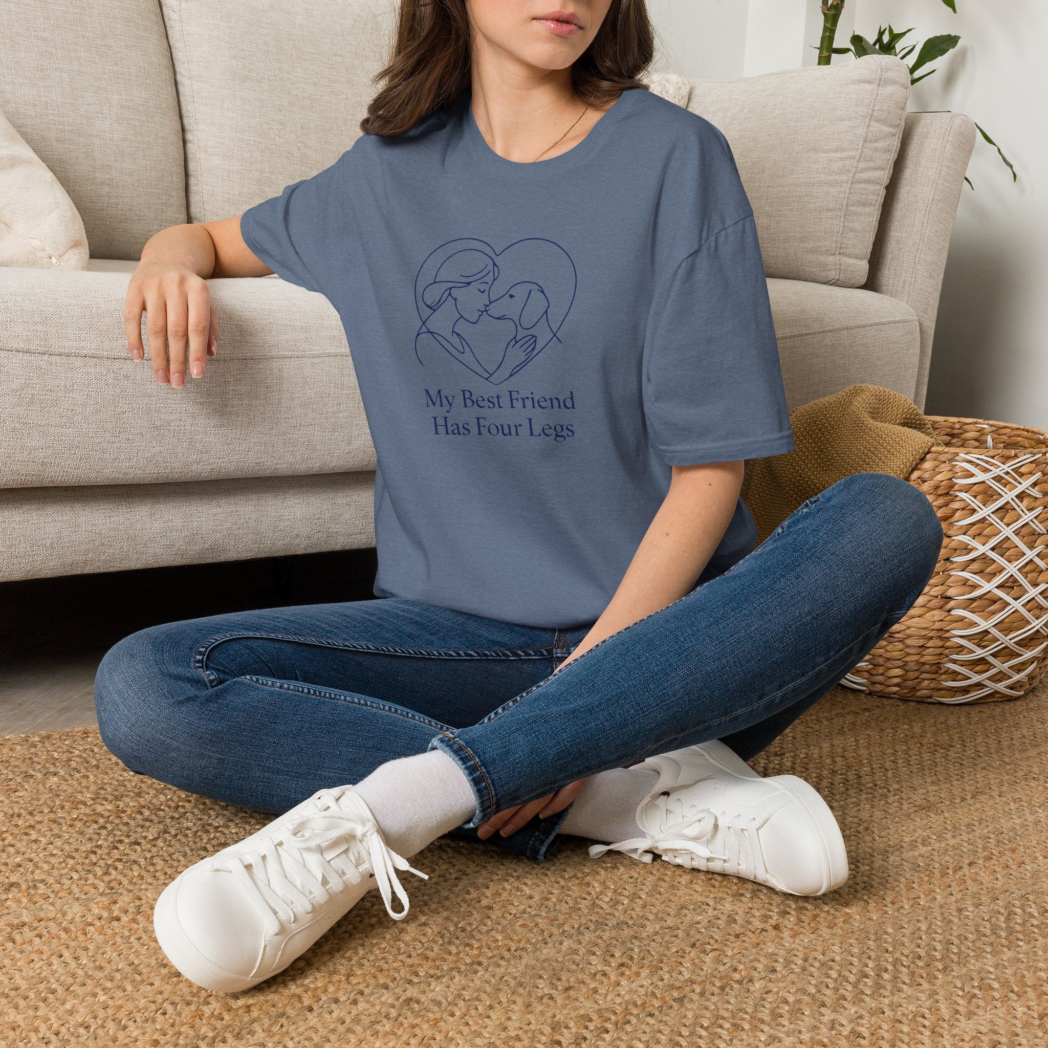 Dog and Woman Heart T-Shirt