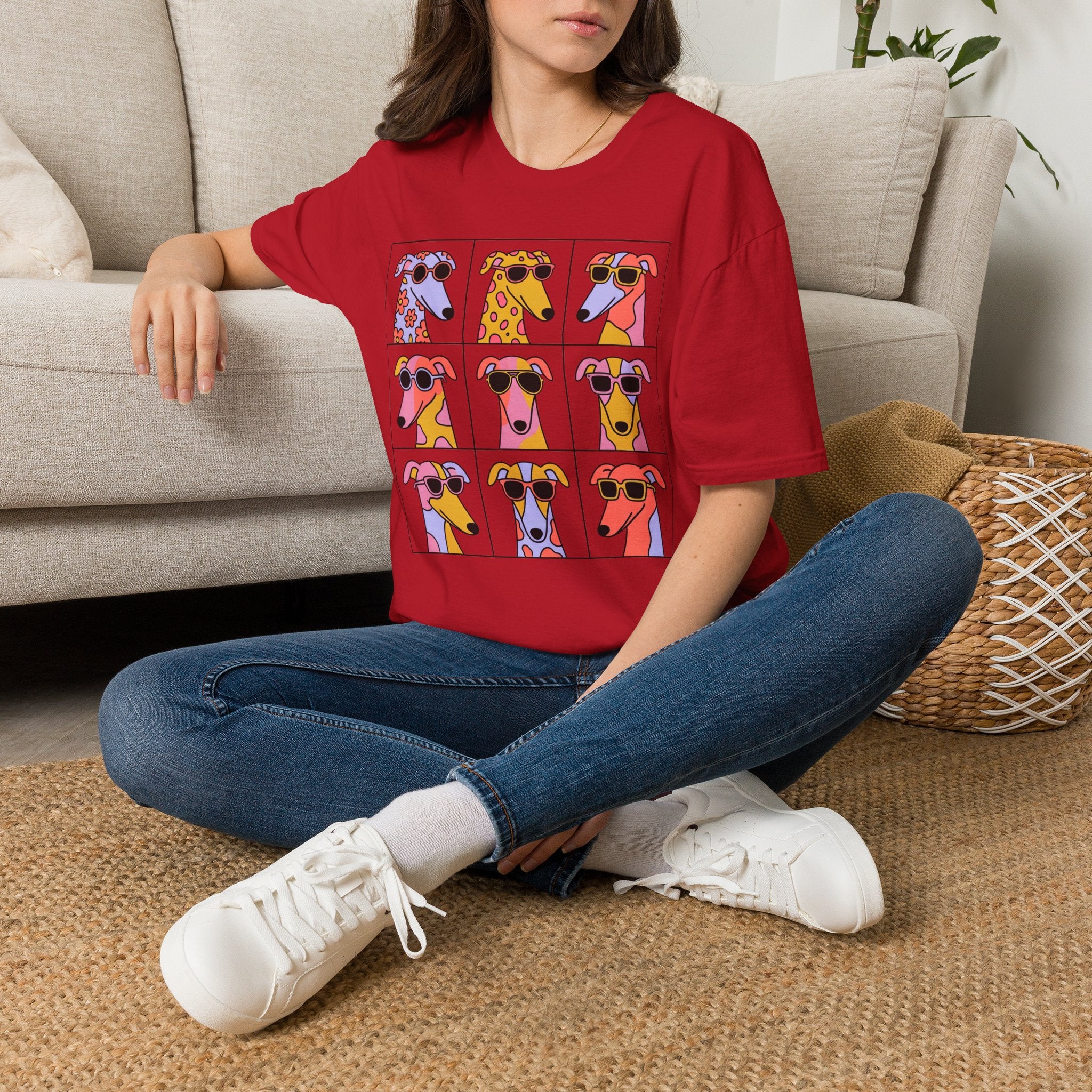 Grey Hound Pop Art T-Shirt