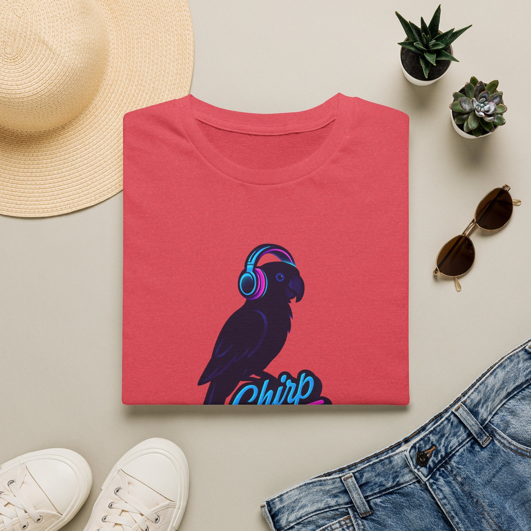 Chirp Tunes Neon Parrot T-Shirt