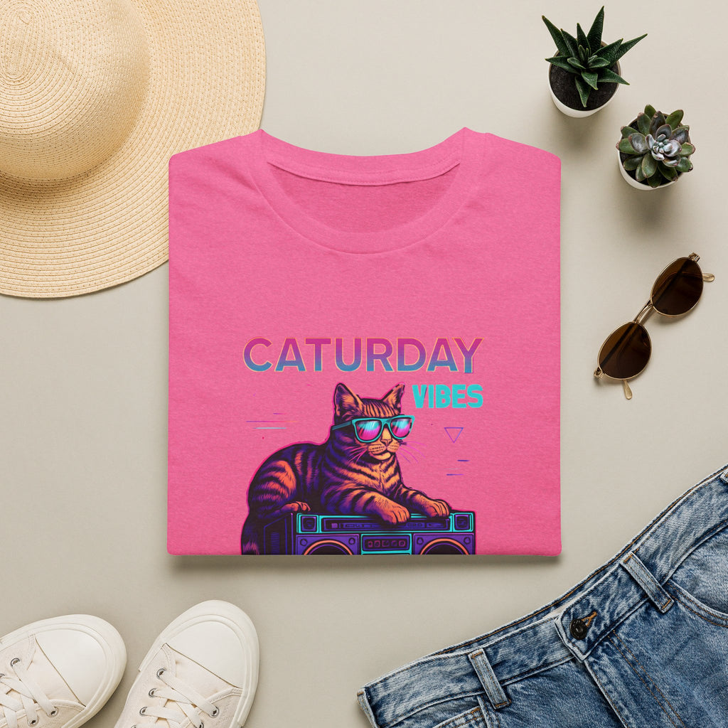 Neon cat boombox vibes T-Shirt