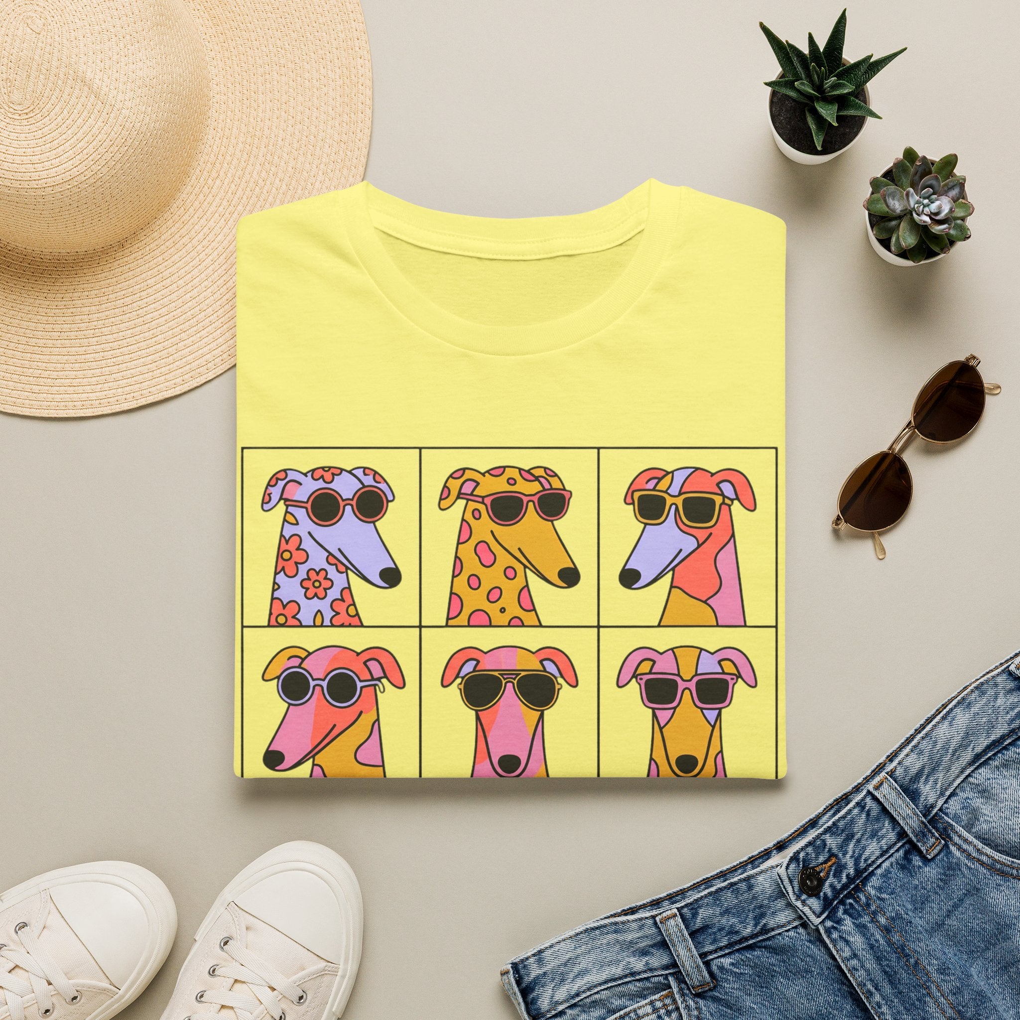 Grey Hound Pop Art T-Shirt