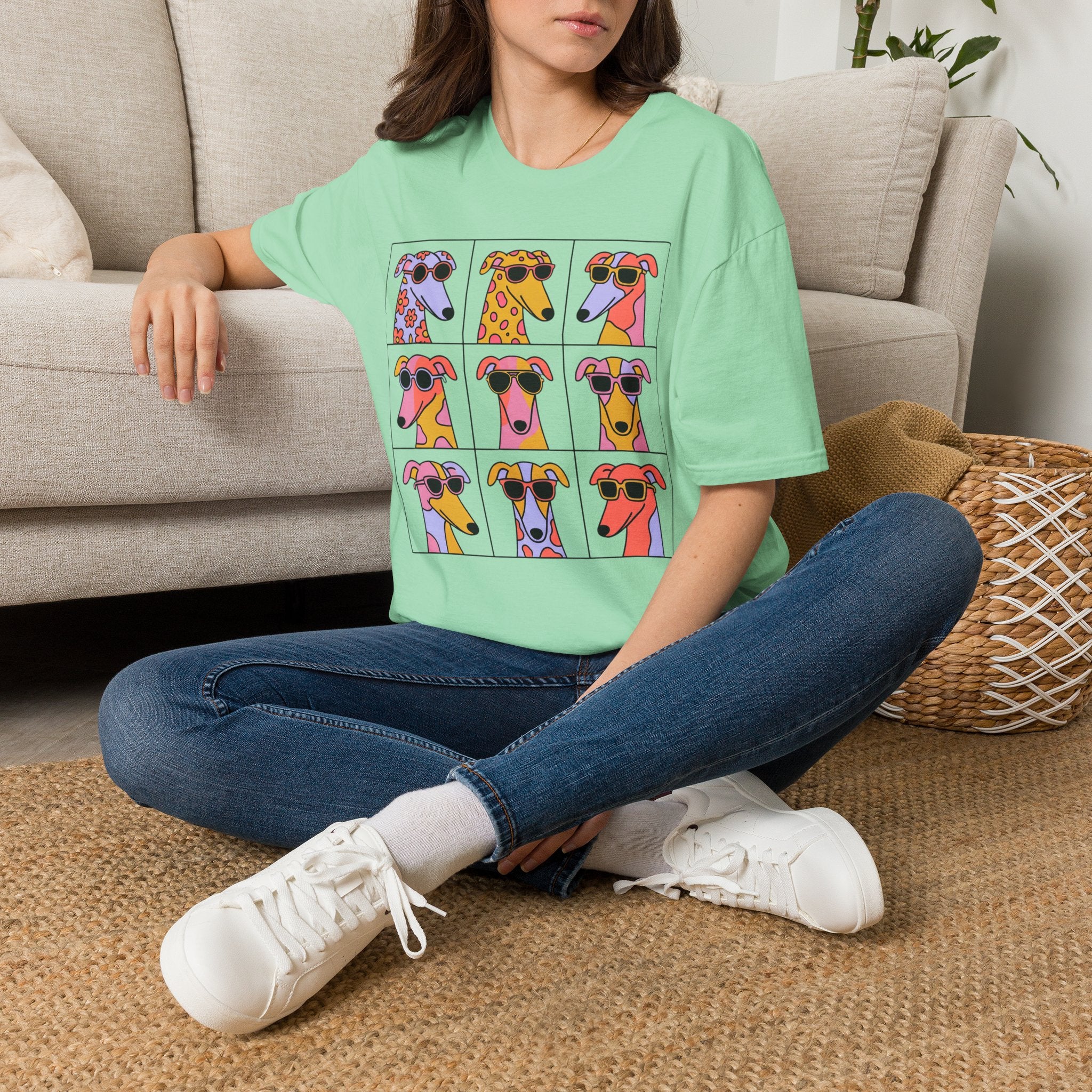 Grey Hound Pop Art T-Shirt