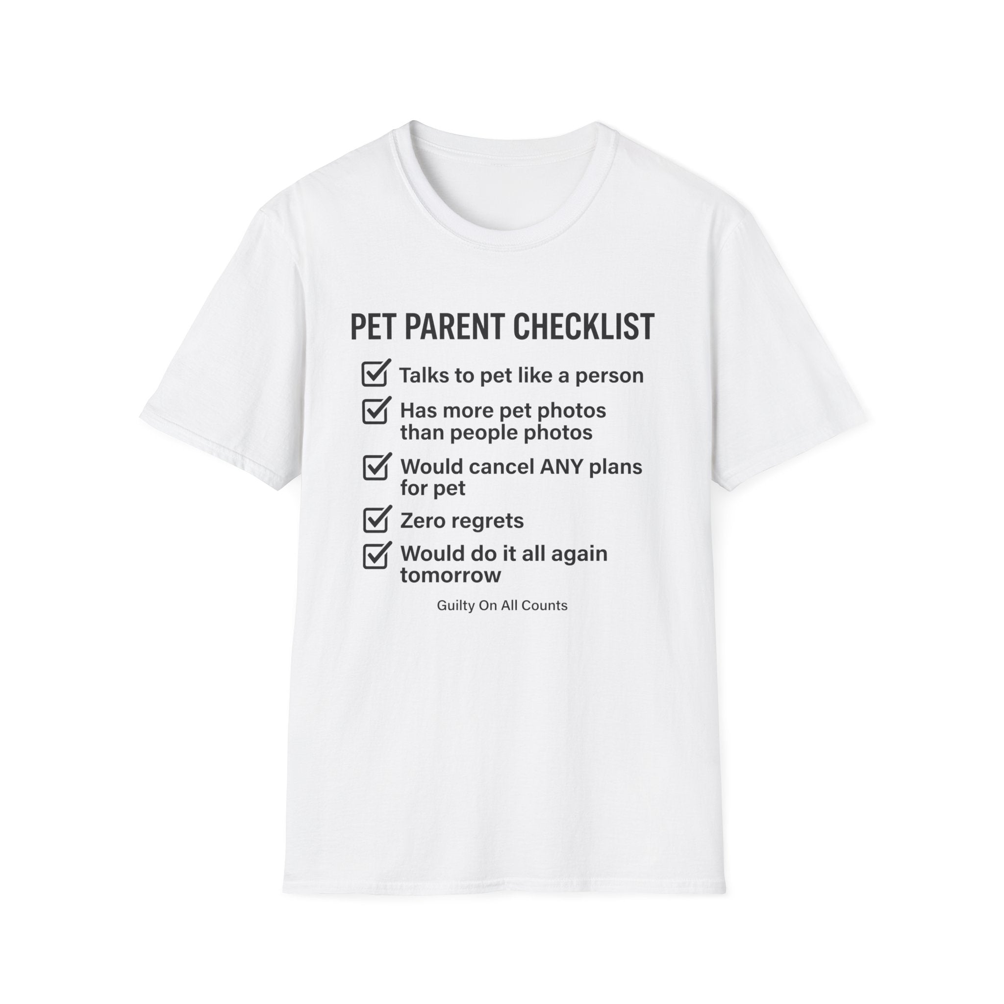 Pet Parent Checklist T-Shirt