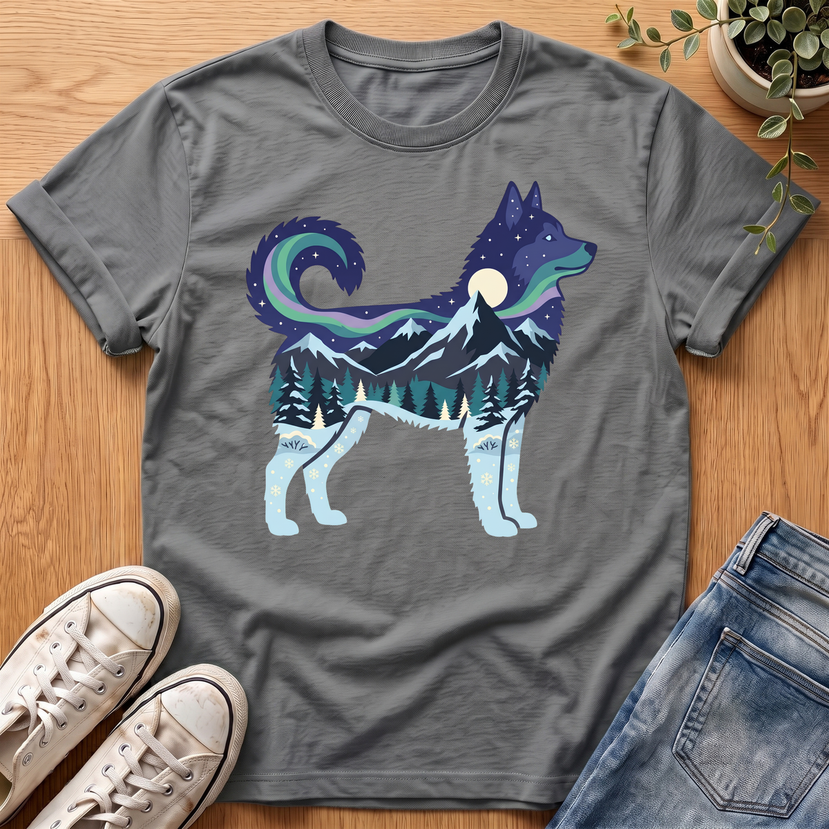 Husky Northern Lights T-Shirt