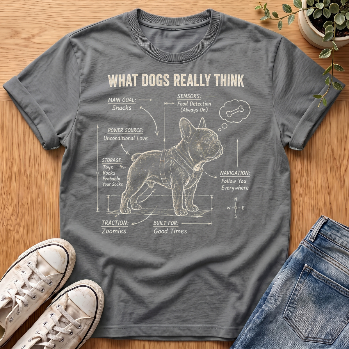 Frenchie What Dogs Really Think T-Shirt