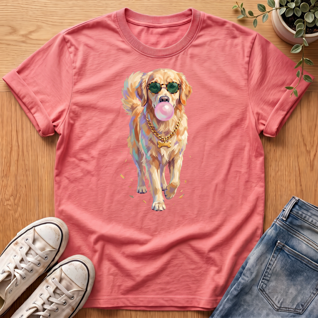 Golden Retriever Bubblegum T-Shirt