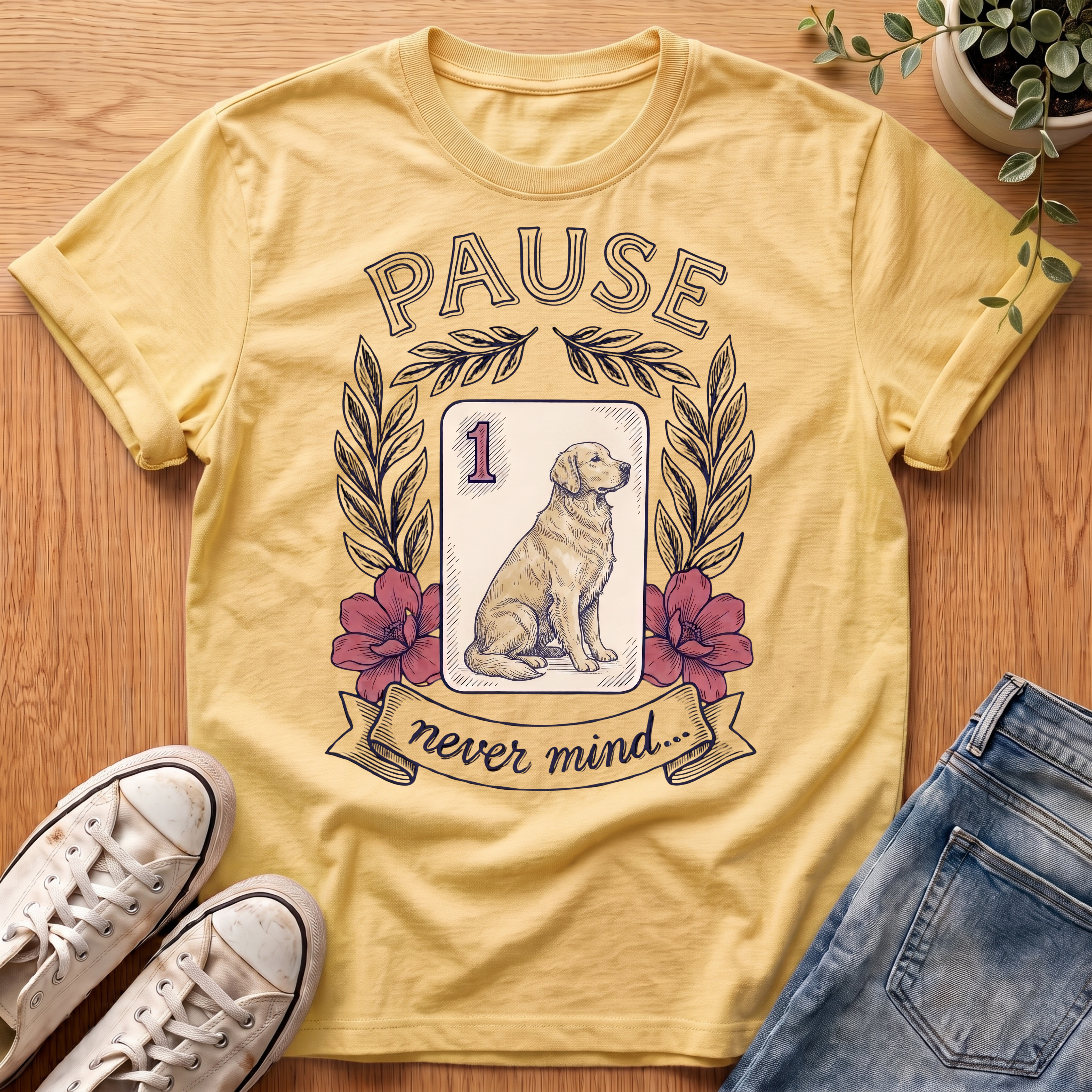 Golden Retriever Pause T-Shirt