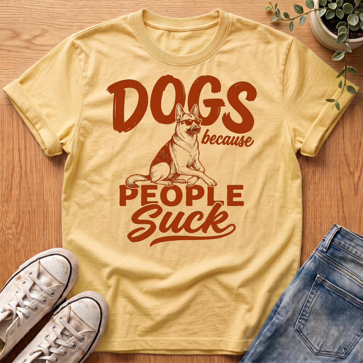 Dogs Because People Suck T-Shirt