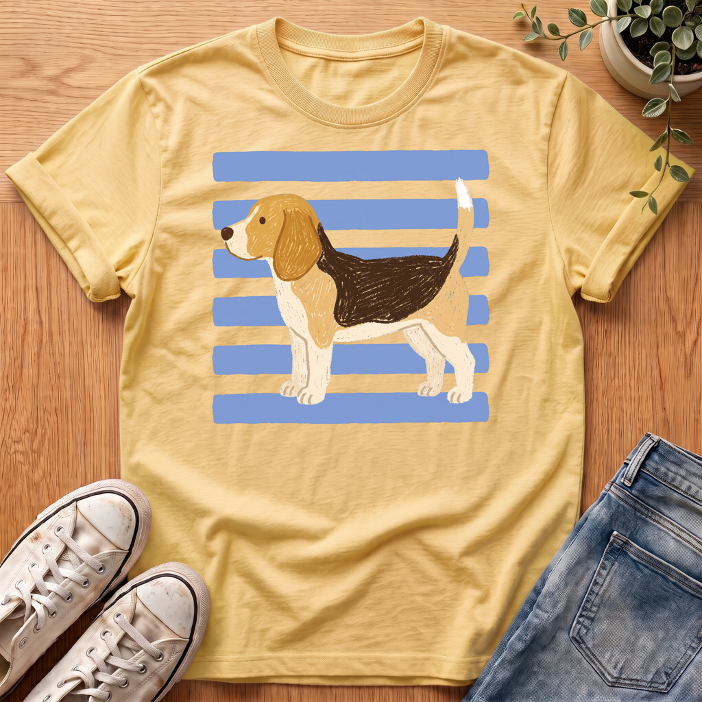 Beagle On Blue T-Shirt