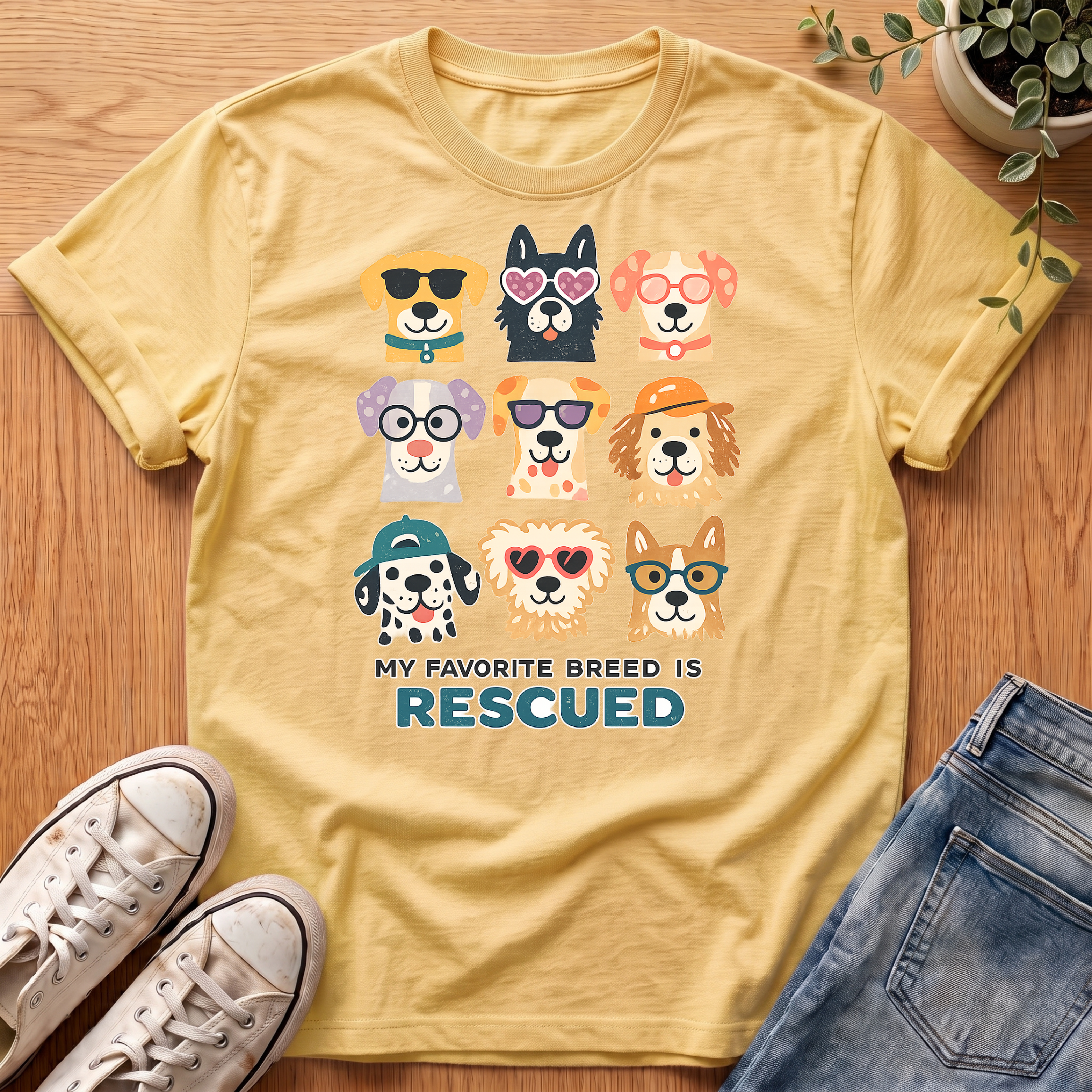 My Favorite Breed Is Rescued T-Shirt