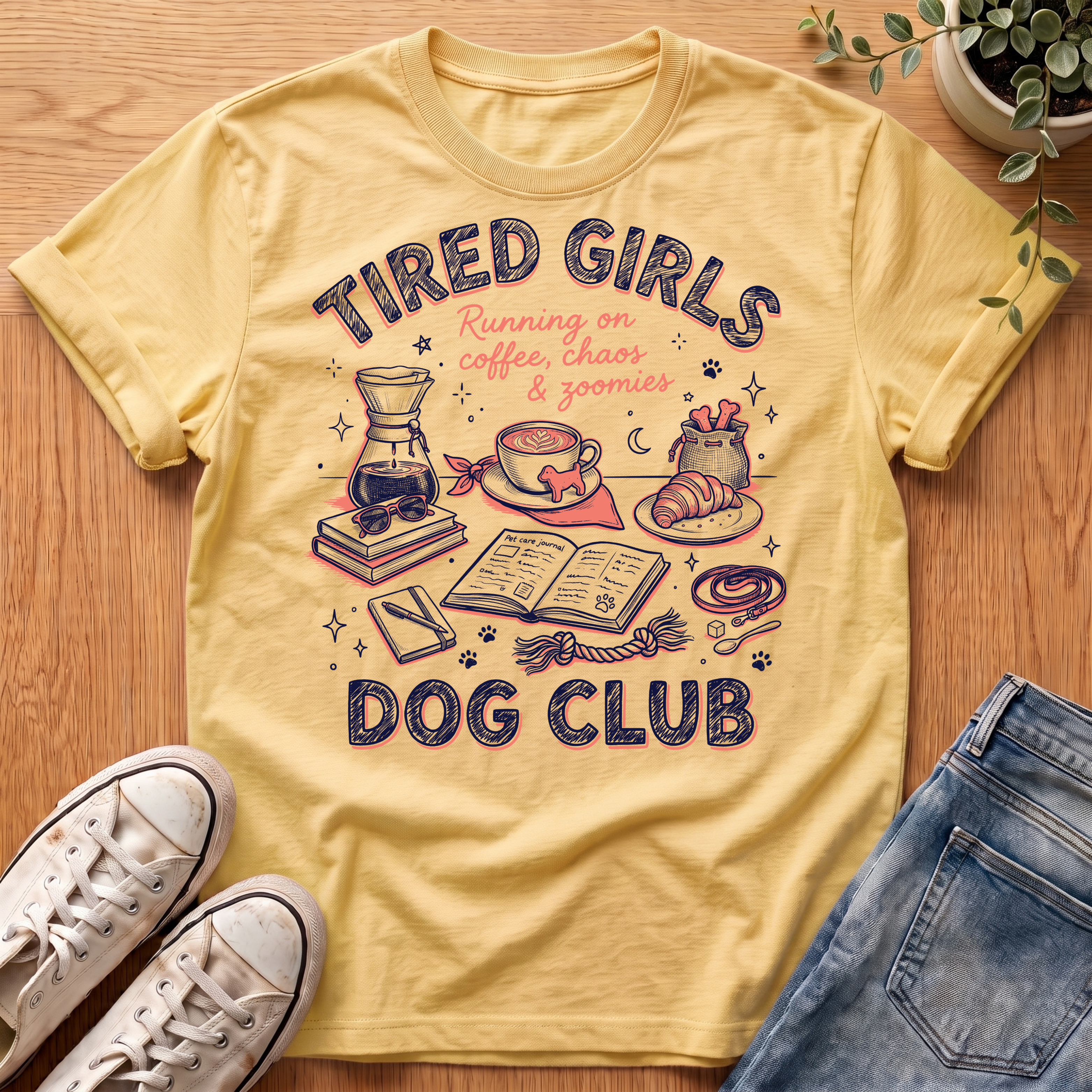 Tired Girls Coffee Run T-Shirt