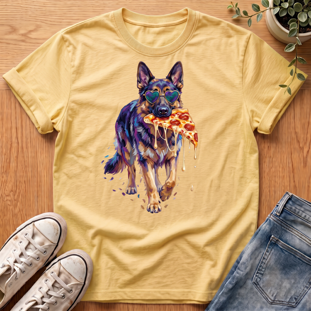 German Shepherd Pizza T-Shirt
