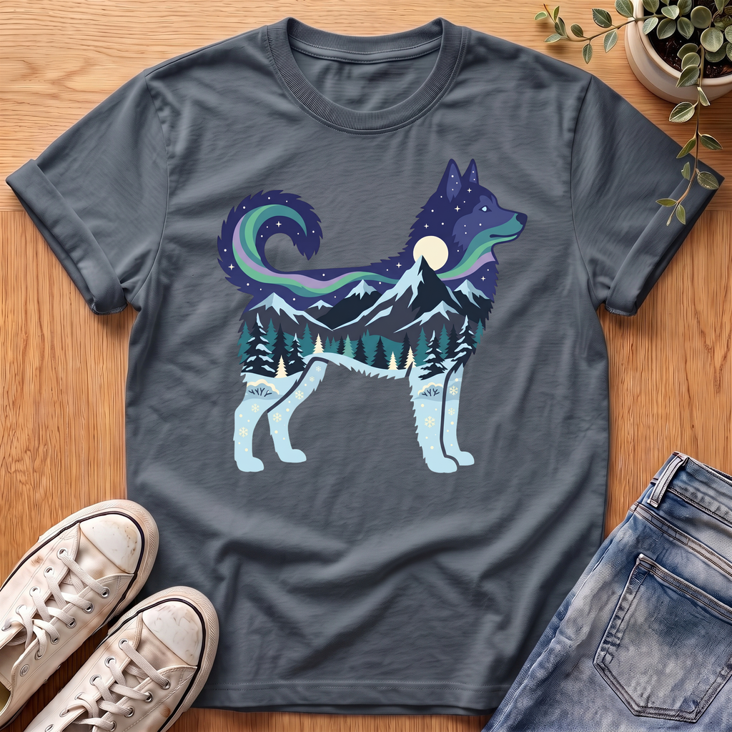 Husky Northern Lights T-Shirt