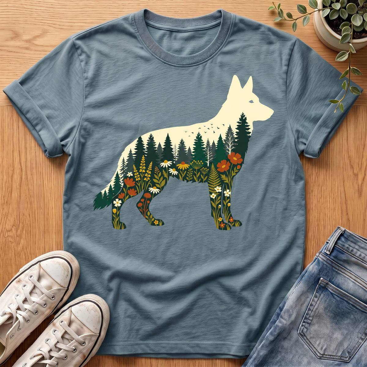 German Shepherd Flowers T-Shirt
