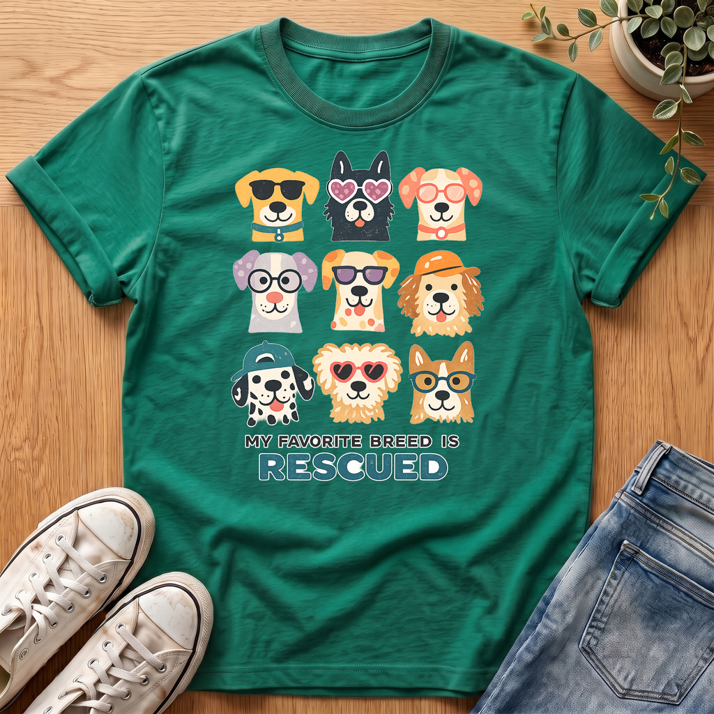 My Favorite Breed Is Rescued T-Shirt